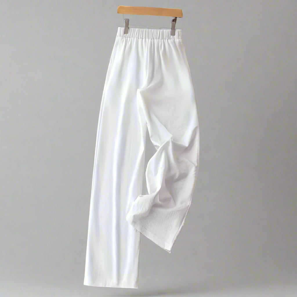Women’s Casual Linen Pants Trousers | Wide Leg Relaxed Fit