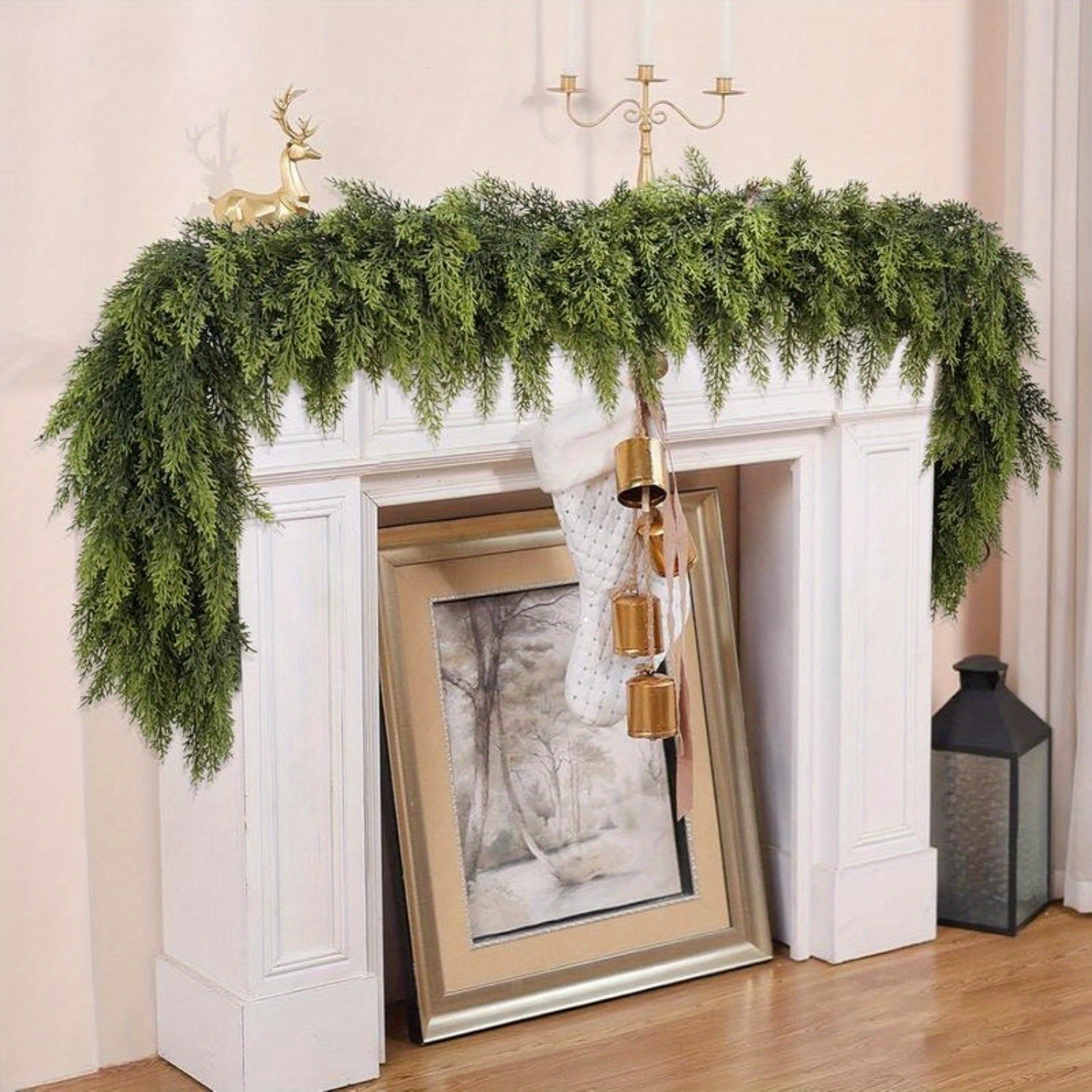 Home Decoration Christmas Garland Artificial Green Pine Hanging Decor