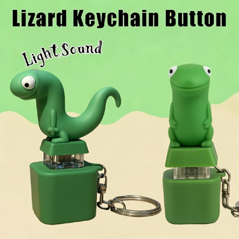 Lizard Keychain Kids Funny Sound Toy Gift Zinc Alloy Ring