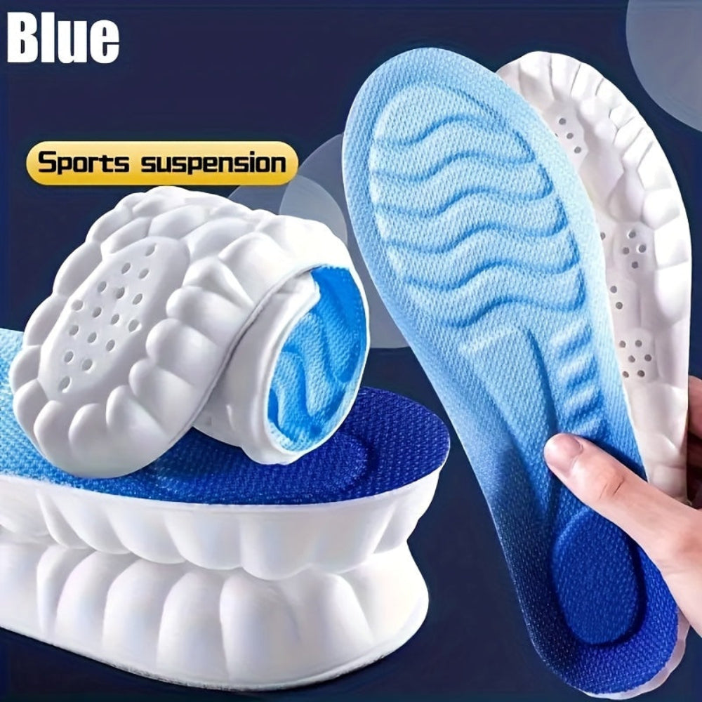 Shoe Insoles Men Women Breathable 4D Gel Cushion Support