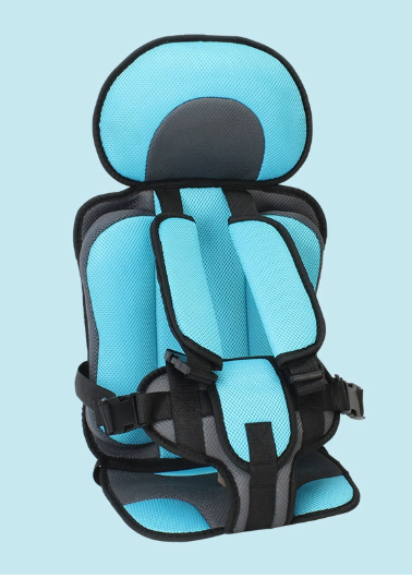 Child Car Booster Seat with Harness – Portable Foldable Travel Safety Seat