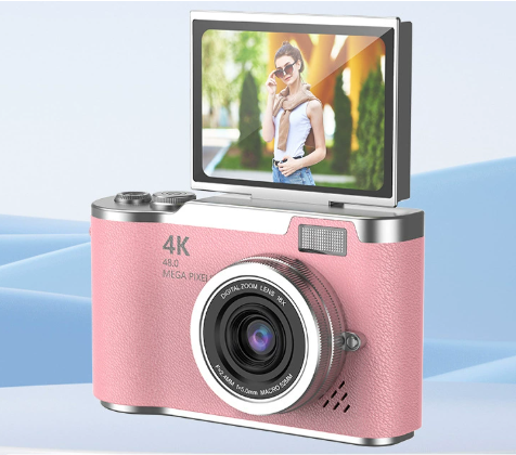 4K Digital Vlogging Camera with Flip Screen Perfect Gift for Adults