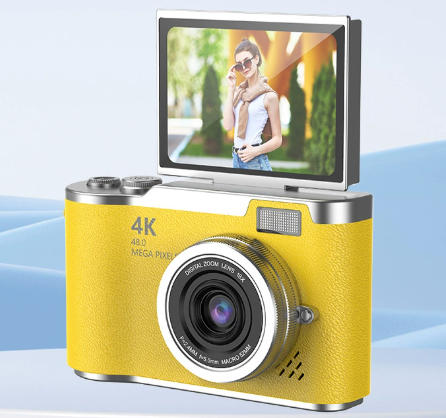 4K Digital Vlogging Camera with Flip Screen Perfect Gift for Adults