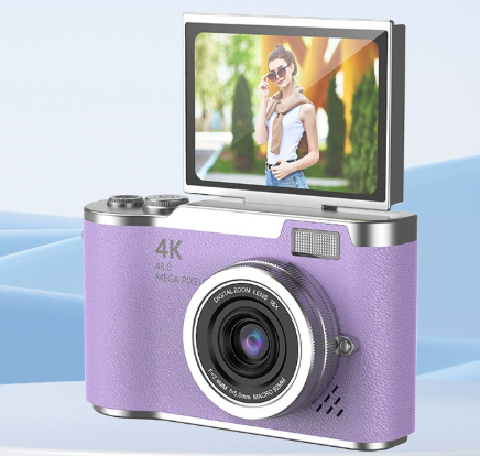 4K Digital Vlogging Camera with Flip Screen Perfect Gift for Adults