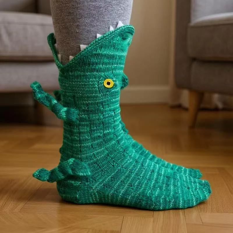 Cozy Animal Knitted Socks Plush Winter Slipper Socks