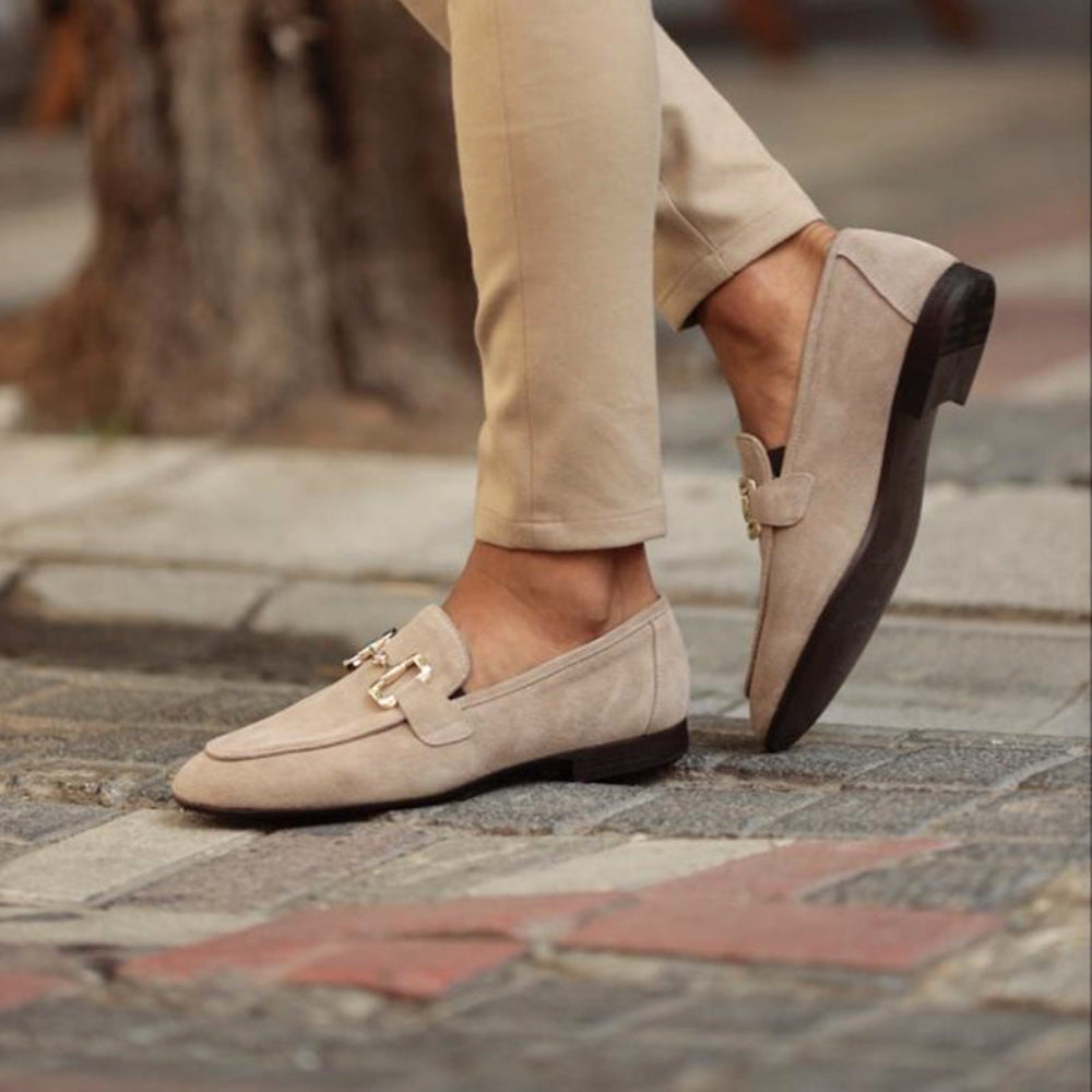 Men's Suede Loafers | Slip-On Design Comfortable Arch Support