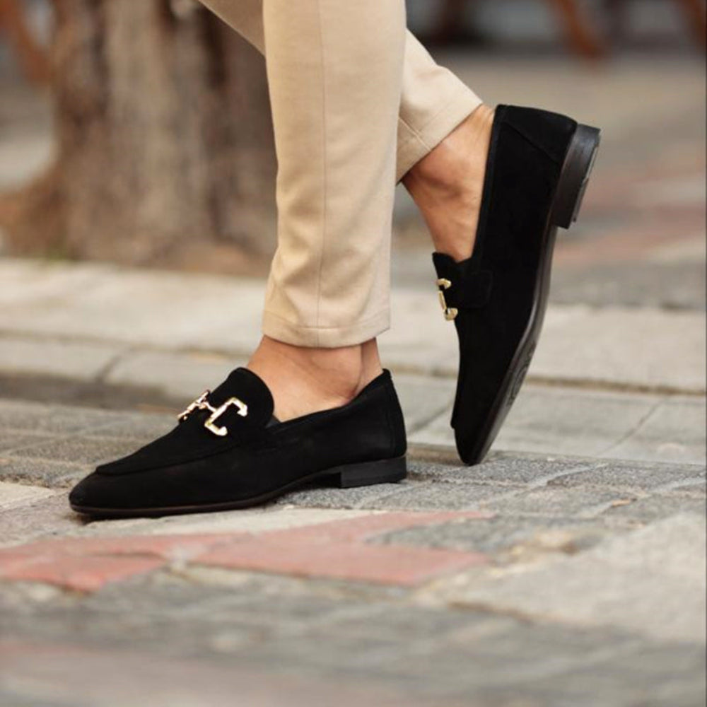 Men's Suede Loafers | Slip-On Design Comfortable Arch Support