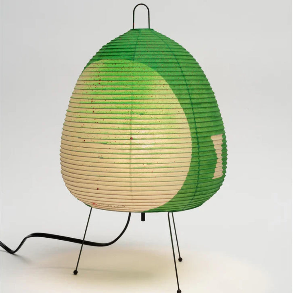 Table Lamp Japanese Rice Paper Shade Metal Base