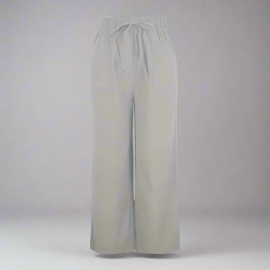 Women’s Casual Linen Pants Trousers | Wide Leg Relaxed Fit