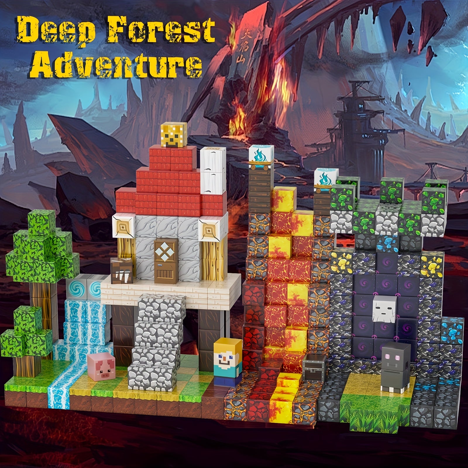 Magnetic Building Blocks Colorful Creative Construction Toy for Kids