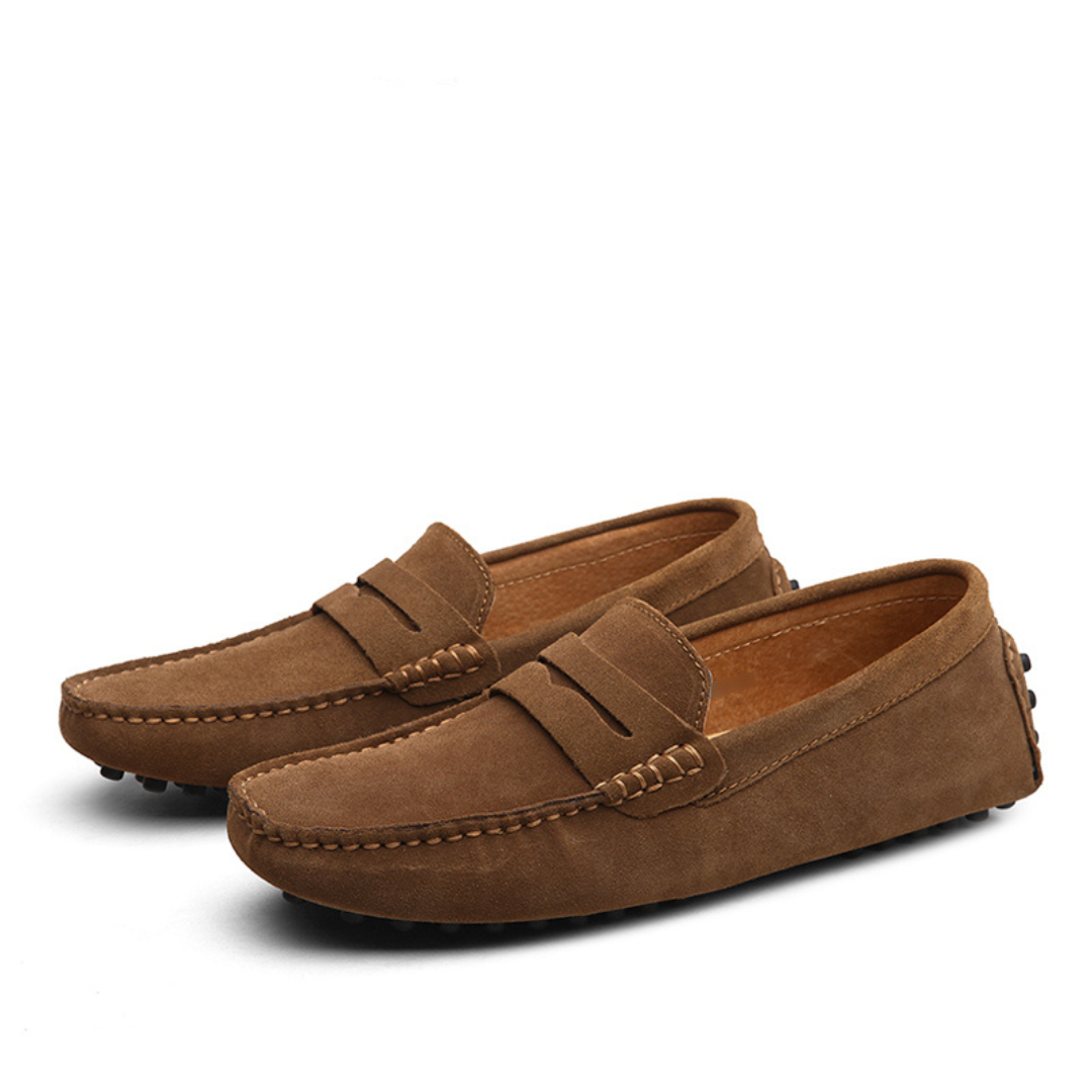 Men’s Suede Slip-On Loafers Shoes | Lightweight Moccasins