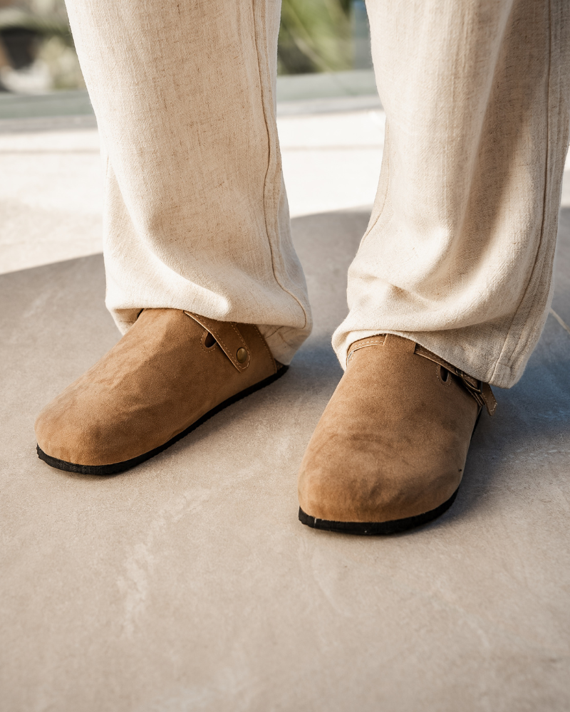 Men’s Suede Slip-On Clogs Shoes | Arch Support Slippers