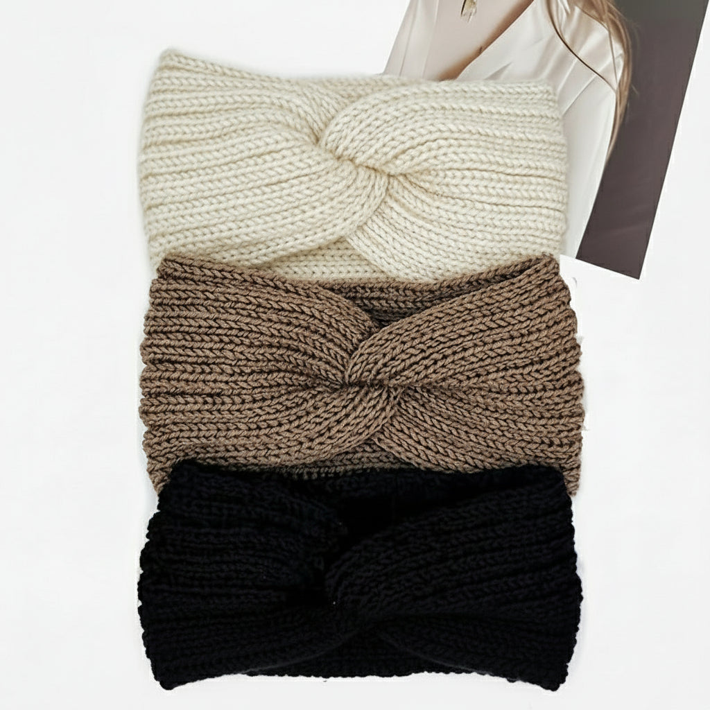 Women's Ribbed Knit Winter Headband Warm Twist Ear Warmer