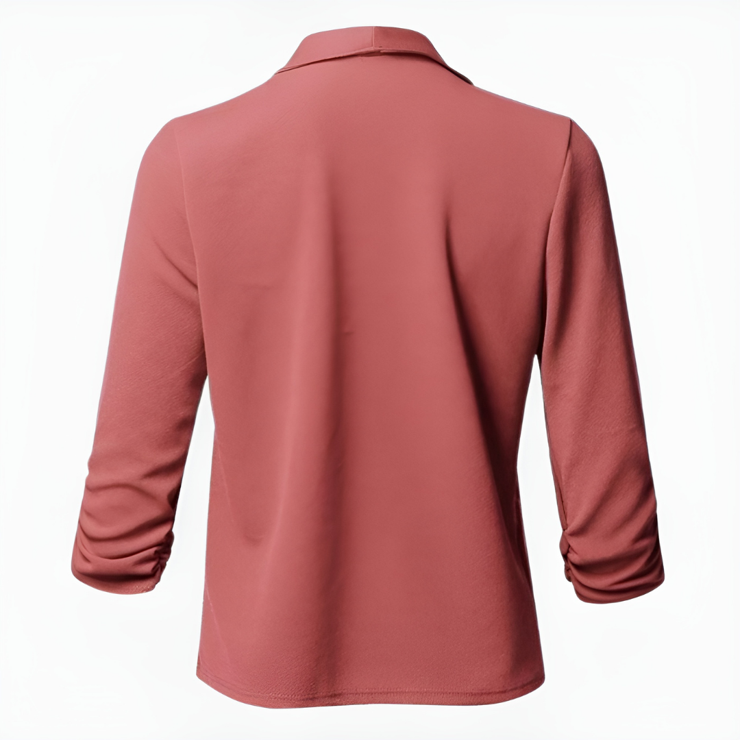 Women's Casual Draped Blazer Jacket | Lightweight Workwear