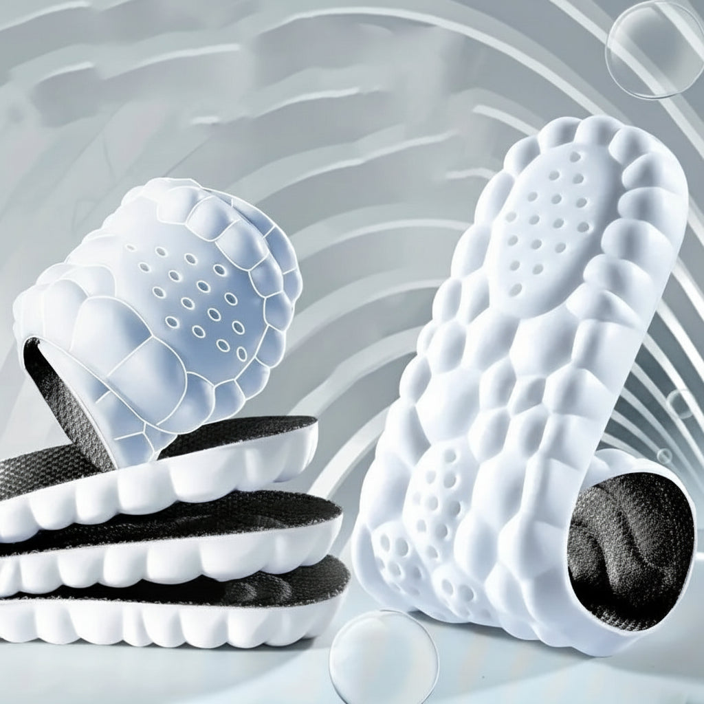 Shoe Insoles Men Women Breathable 4D Gel Cushion Support