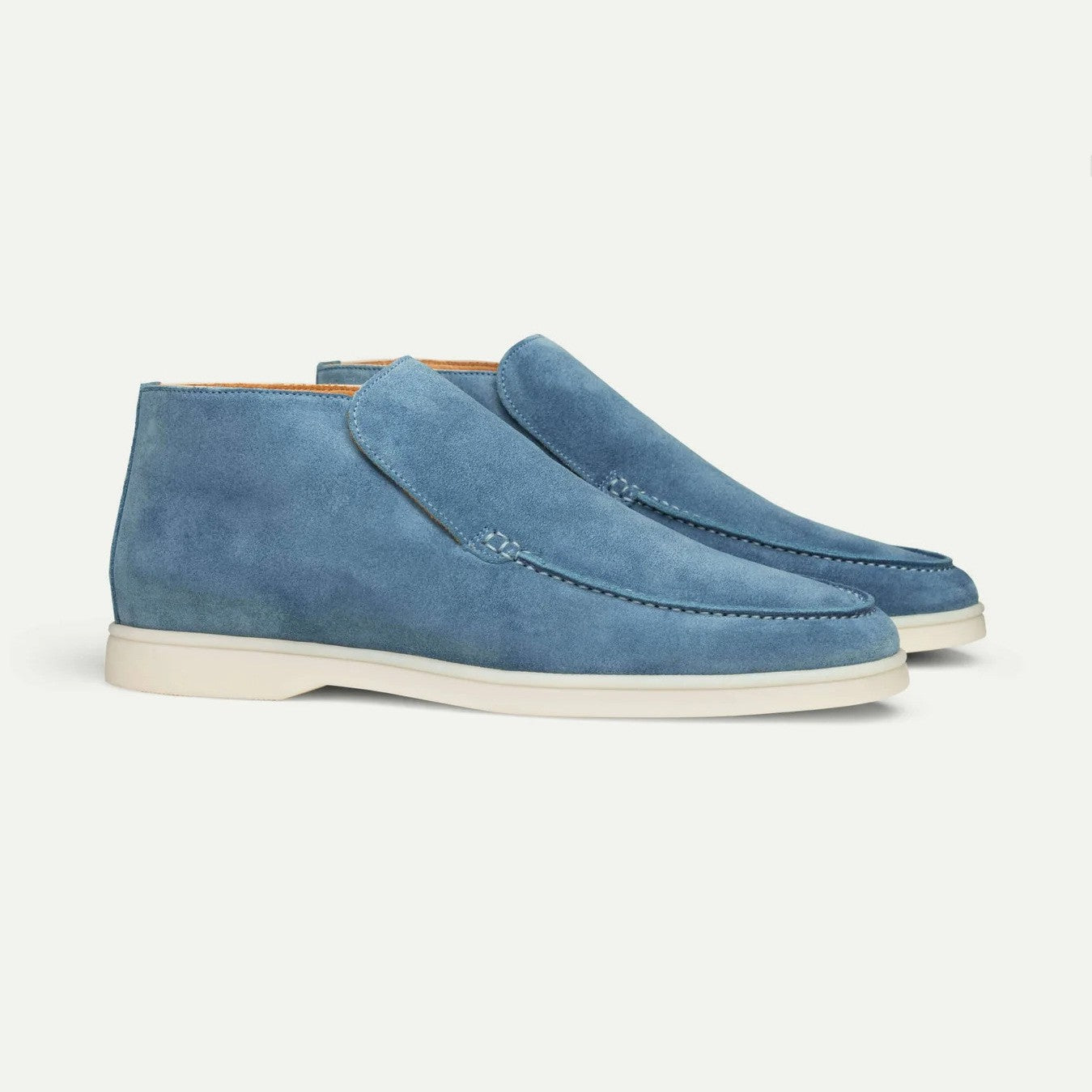 Men’s Suede Mid-Top Loafers Shoes | Lightweight Moccasins