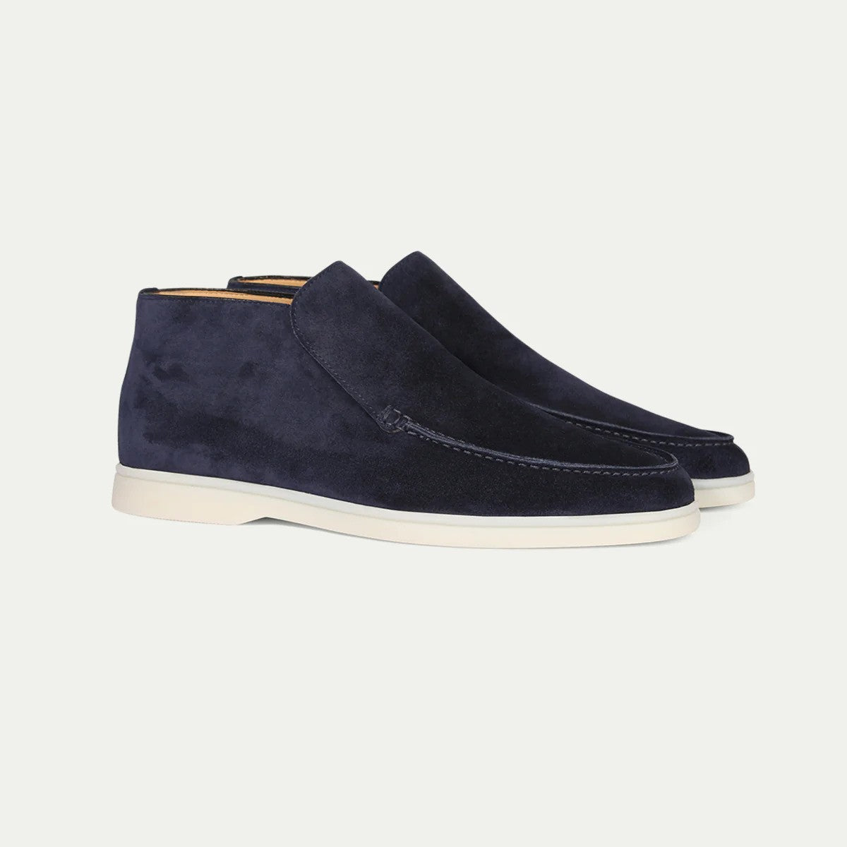 Men’s Suede Mid-Top Loafers Shoes | Lightweight Moccasins