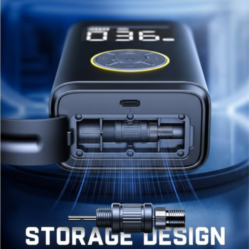 Portable Air Compressor Tire Inflator Gift for Car and Bike Owners