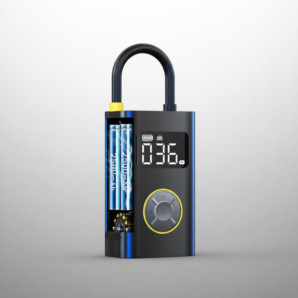 Portable Air Compressor Tire Inflator Gift for Car and Bike Owners