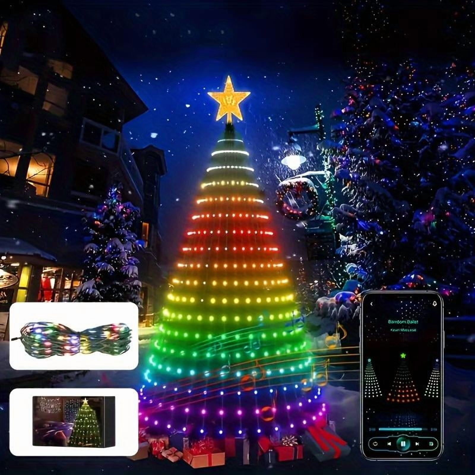 Christmas Tree Lights RGB Smart LED String Remote App Control