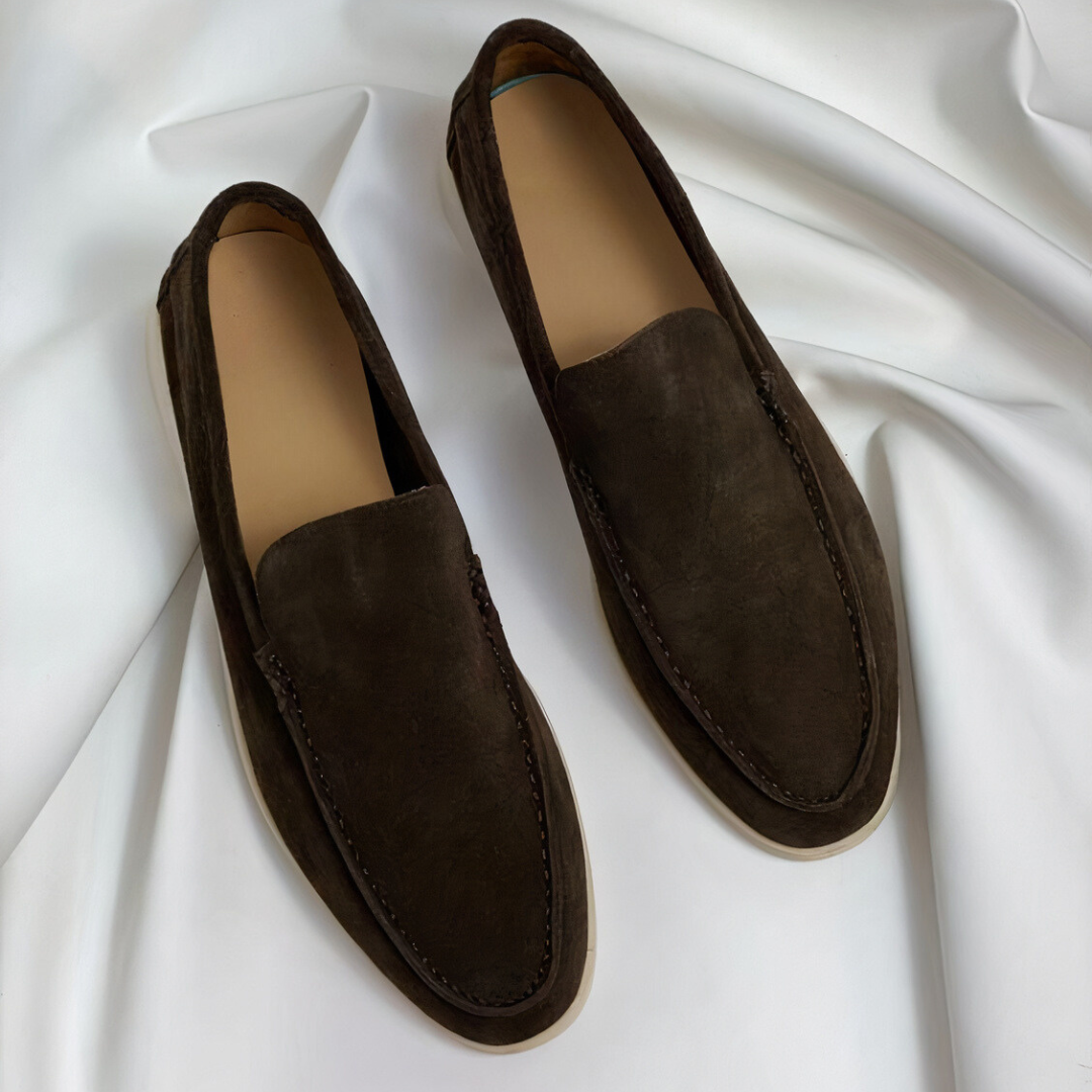 Men’s Suede Slip-On Loafers Shoes | Casual Lightweight Fit