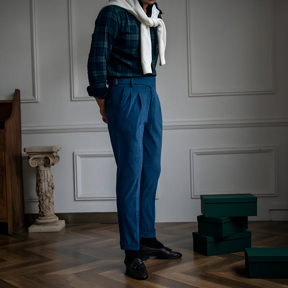 Men’s Baggy Workwear Pants Trousers | Wide Leg Pleated