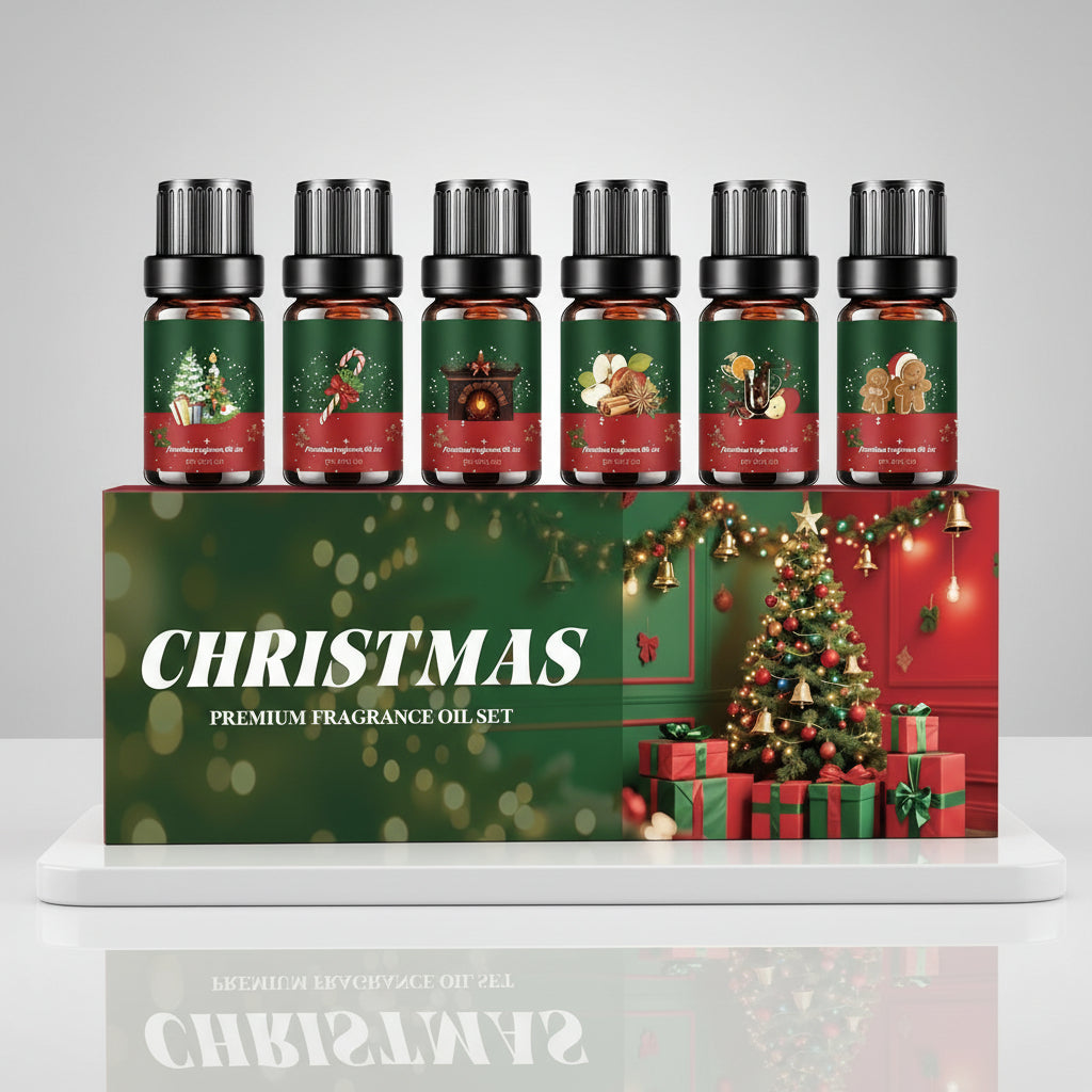 Christmas Essential Oils Gift Set Aromatherapy Scents for Home