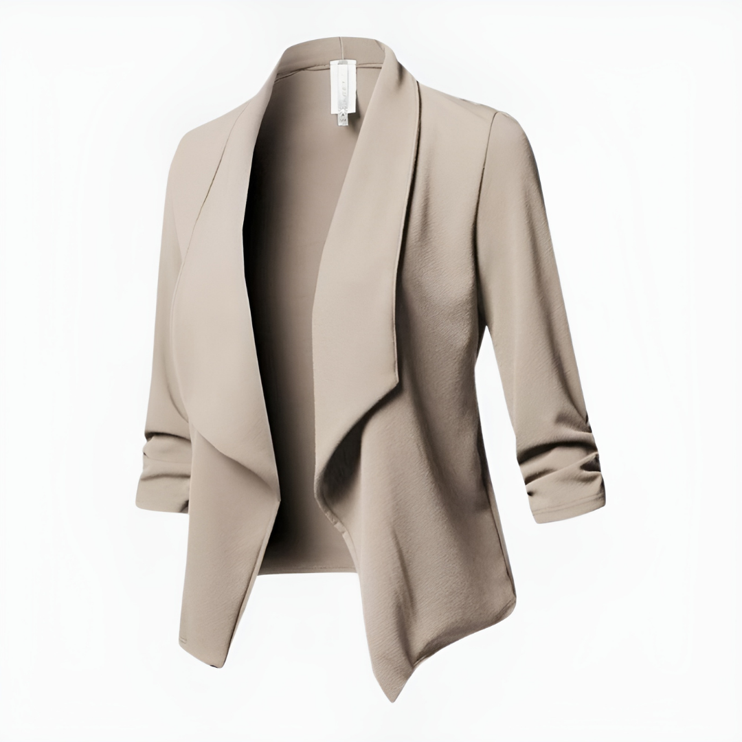 Women's Casual Draped Blazer Jacket | Lightweight Workwear