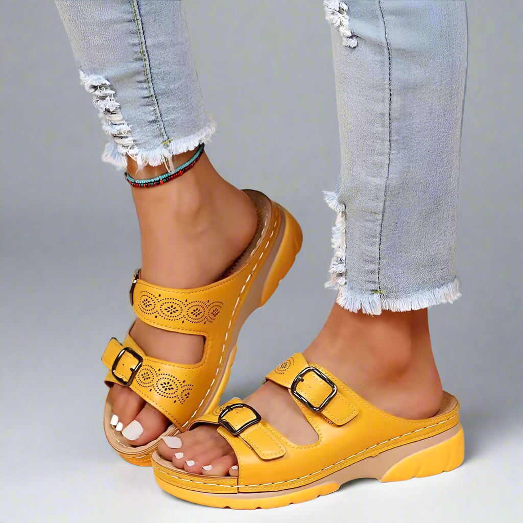 Women’s Orthopedic Arch Support Sandals | Work Comfort Slides