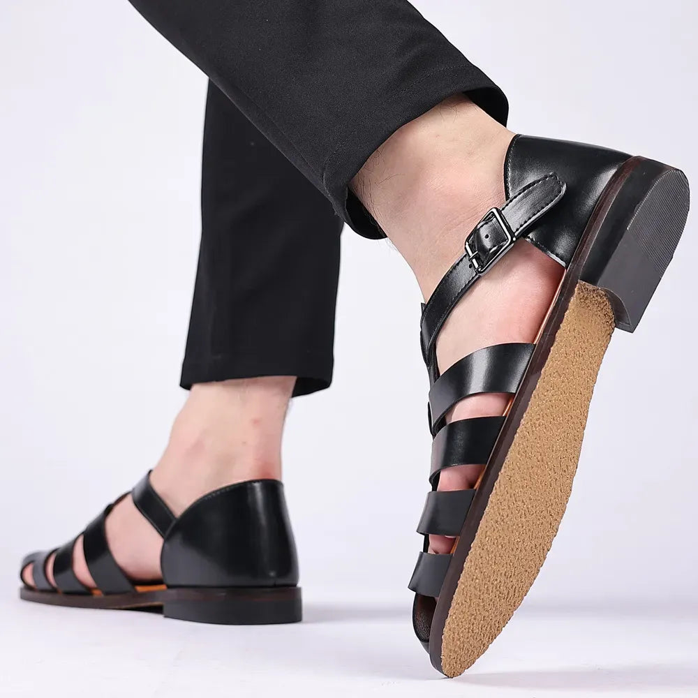 Men’s Leather Sandals | Breathable Loafers, Orthopedic Comfort