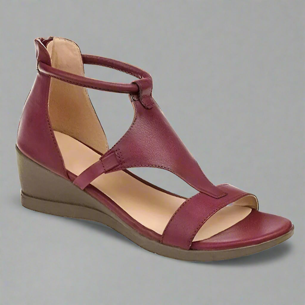 Women’s Comfortable Wedge Sandals | Summer Open Toe T Strap