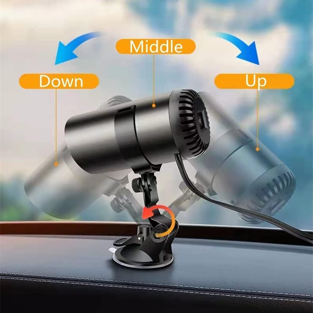 Electric Car Heater 12V Defroster Portable Fan for Winter Summer