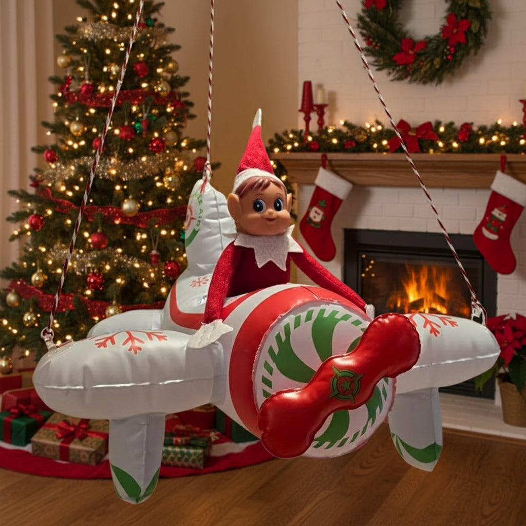 Elf Kit 24 Christmas Inflatable Airplane Light Decoration Indoor Outdoor