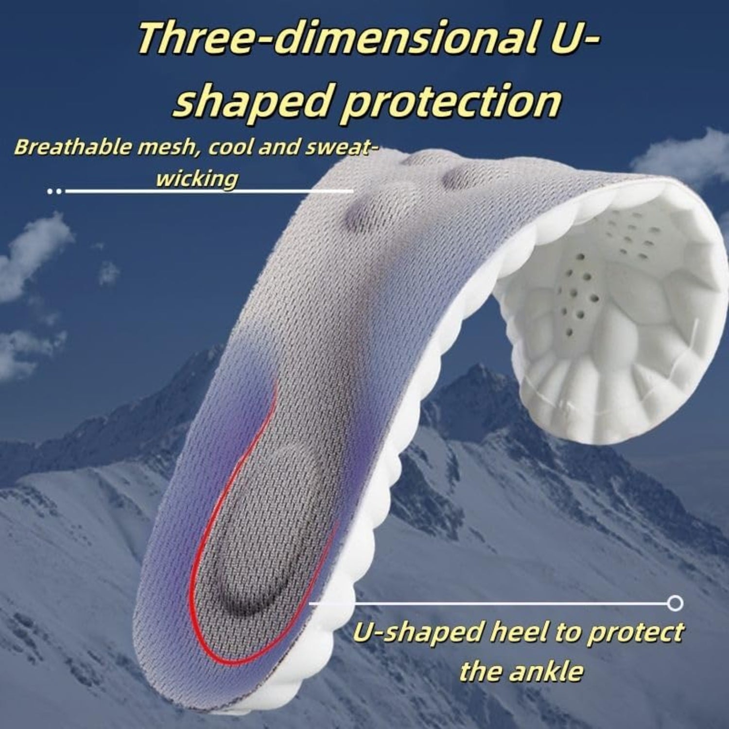 Shoe Insoles Arch Support Orthopedic Memory Foam Cushion Pads