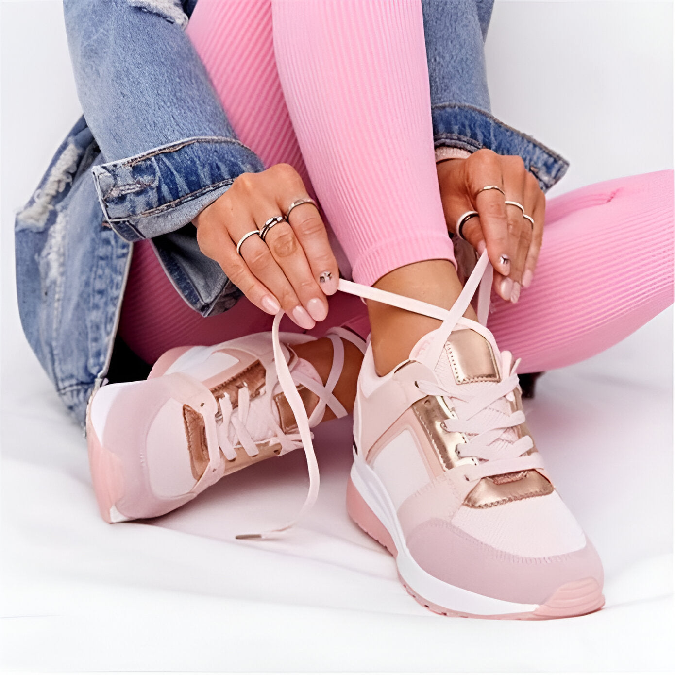Women's Platform Wedge Sneakers | Arch Support Work Shoes
