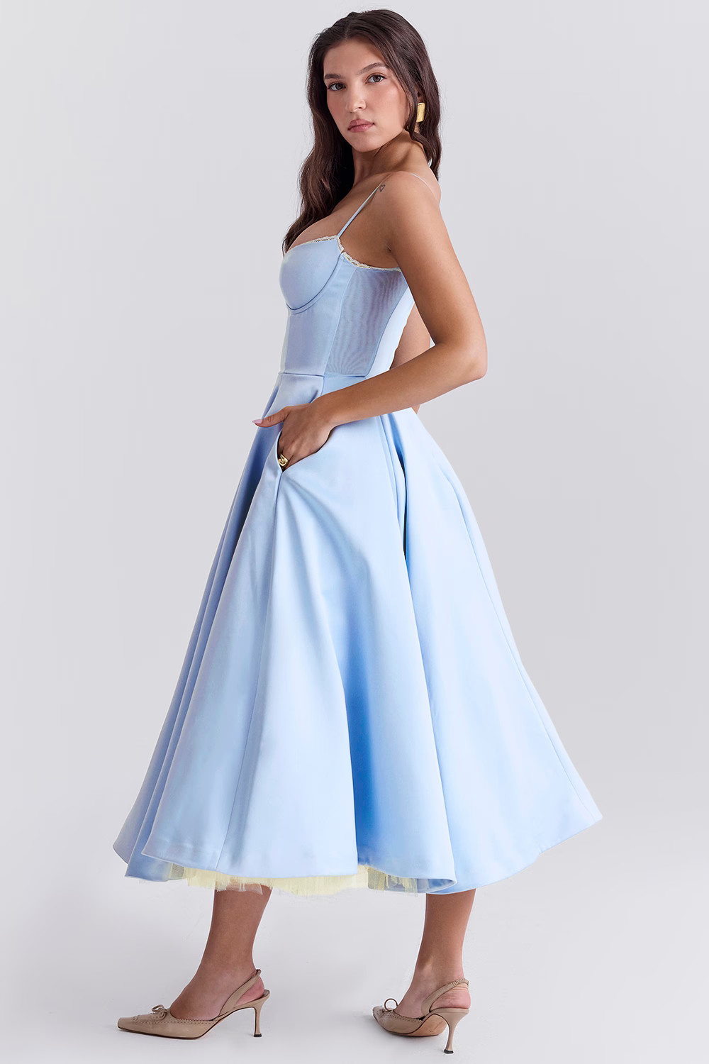 Women's Elegant Strapless Summer Dress | Casual Midi