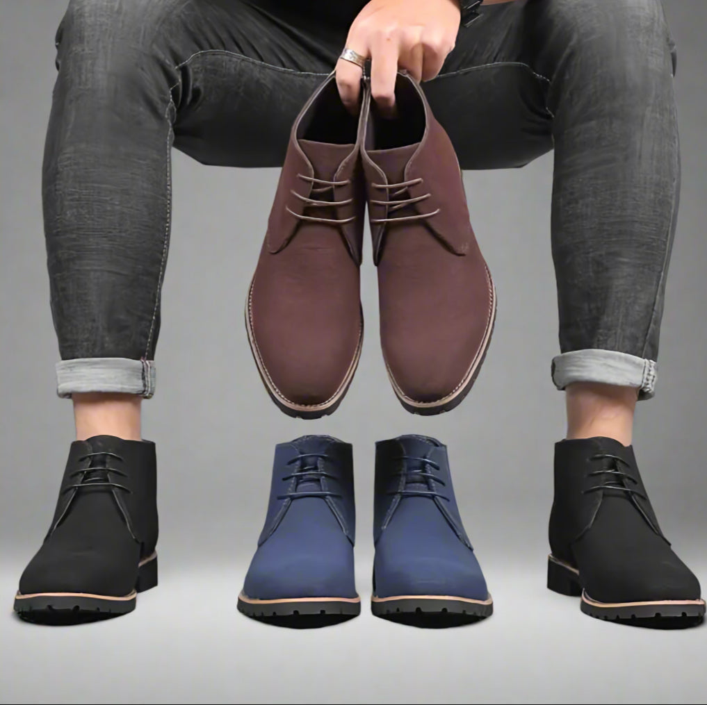 Men’s Ankle Suede Boots | Casual Work Shoes