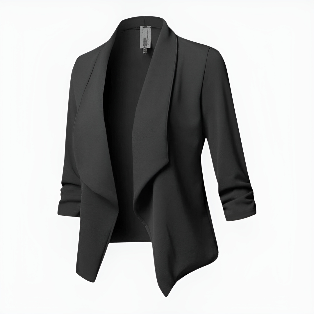 Women's Casual Draped Blazer Jacket | Lightweight Workwear