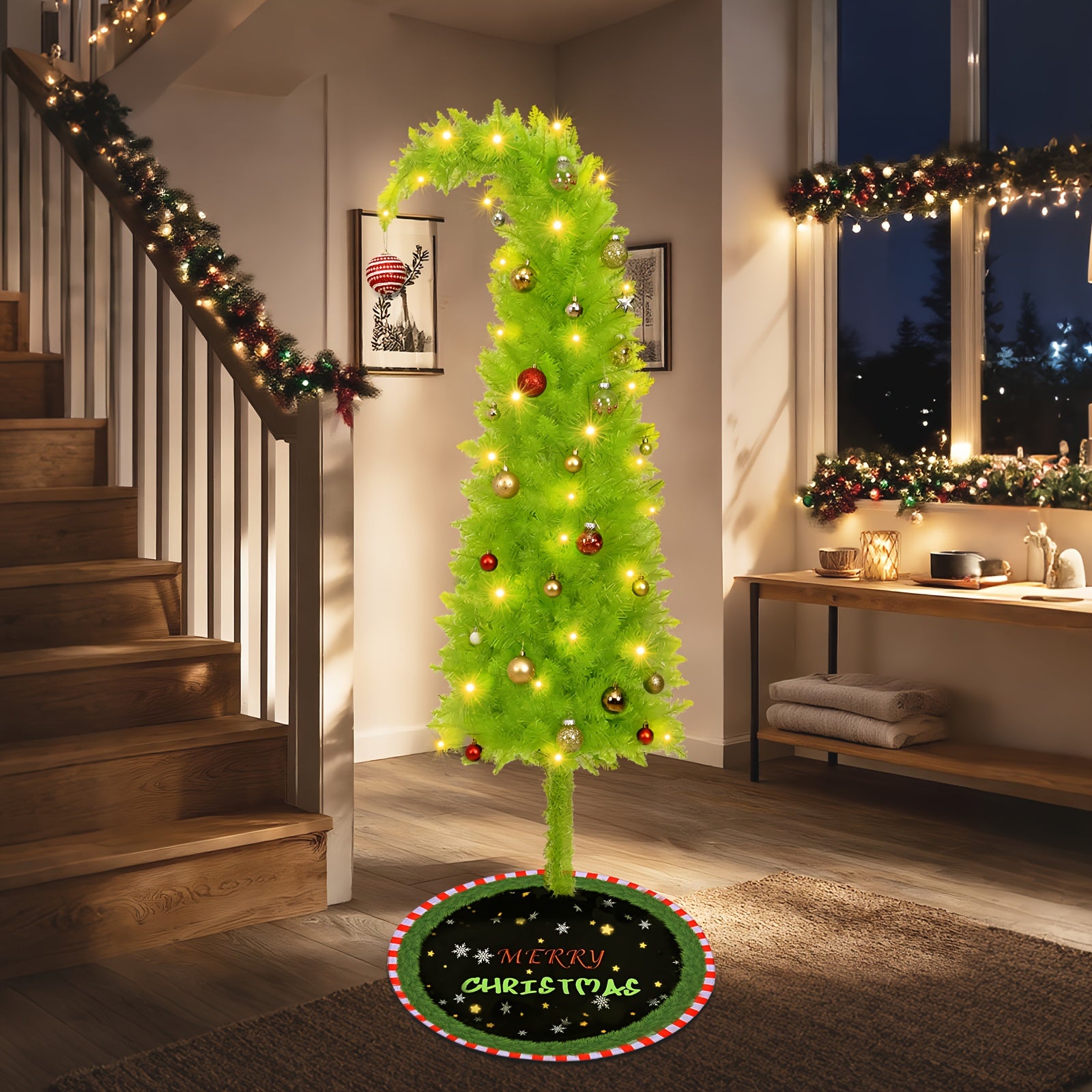 Christmas Tree Lights Gift Home Indoor Floor Decoration