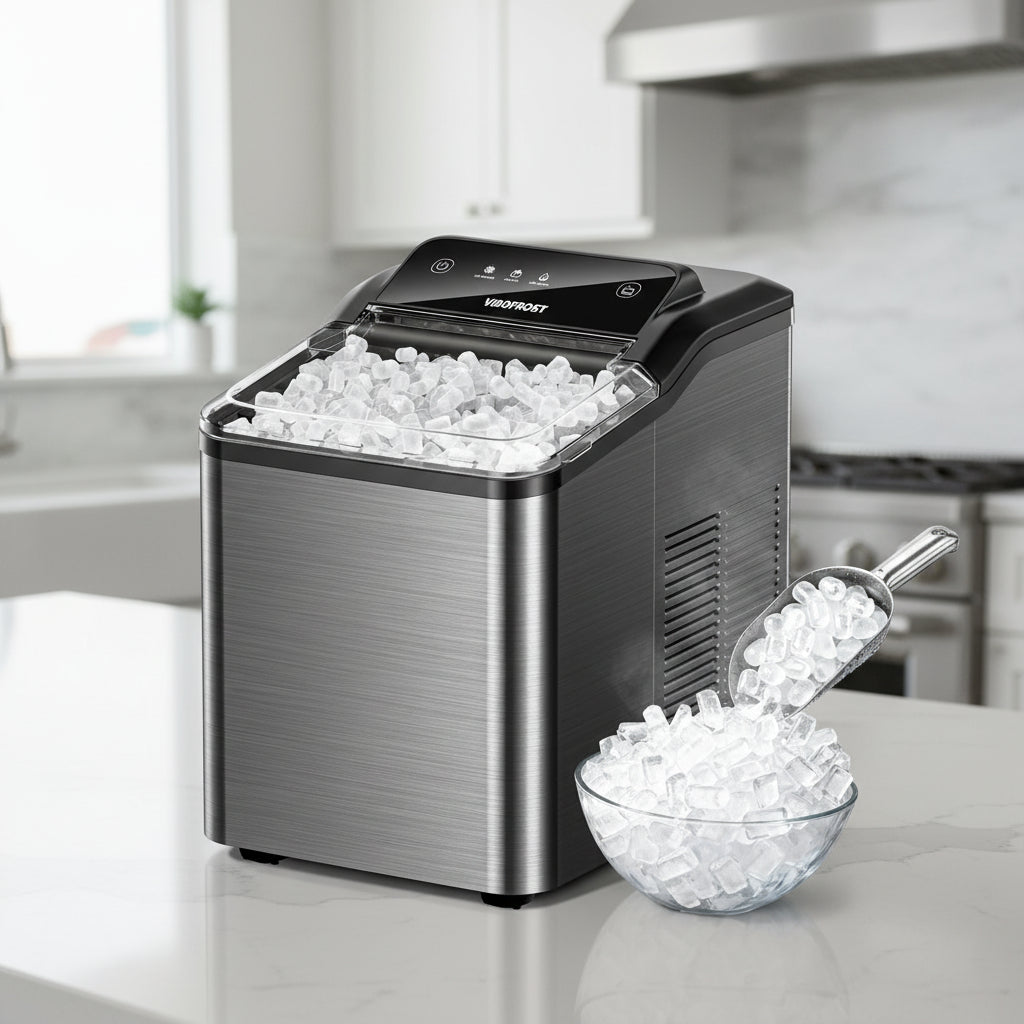 Ice Maker Countertop Nugget Machine Self-Cleaning Chewable Ice