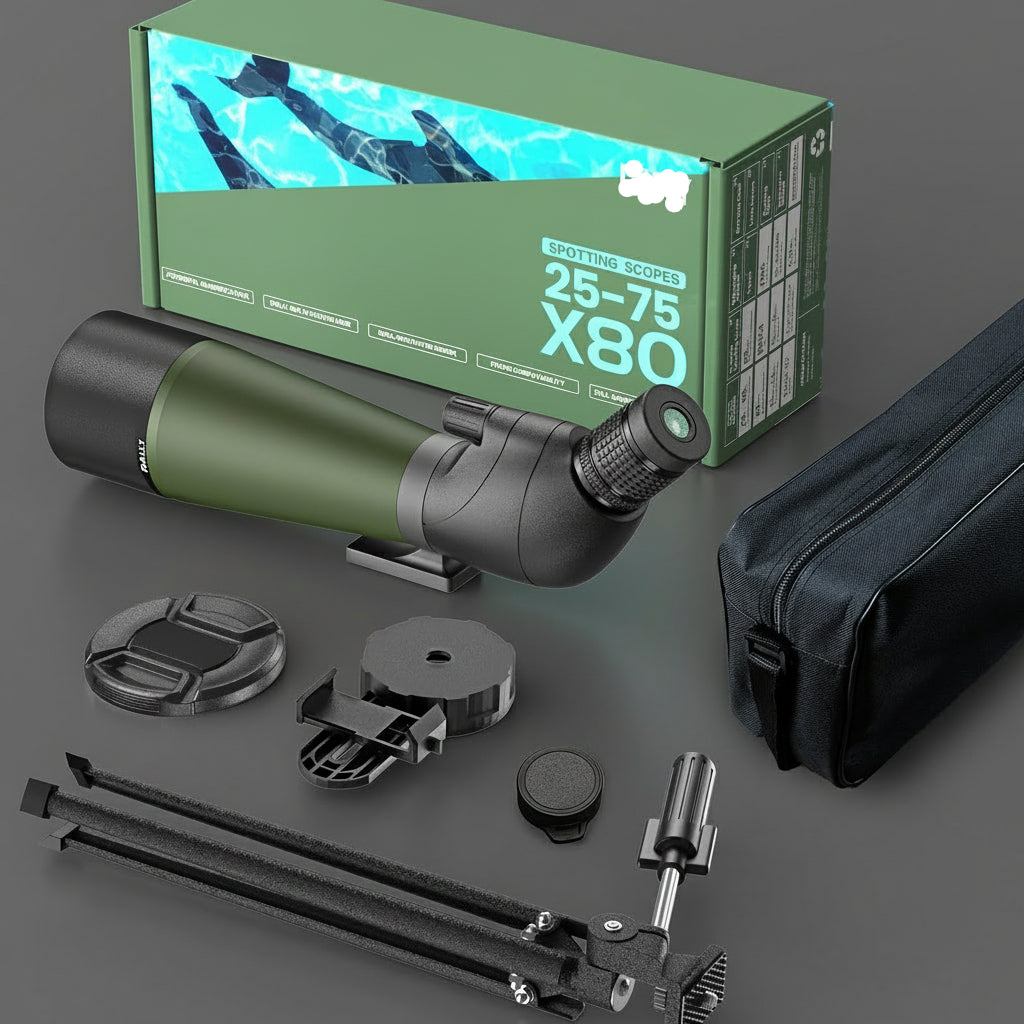Spotting Scope 25-75x80 HD Waterproof Telescope for Bird Watching