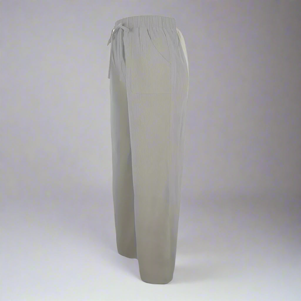 Women’s Casual Linen Pants Trousers | Wide Leg Relaxed Fit