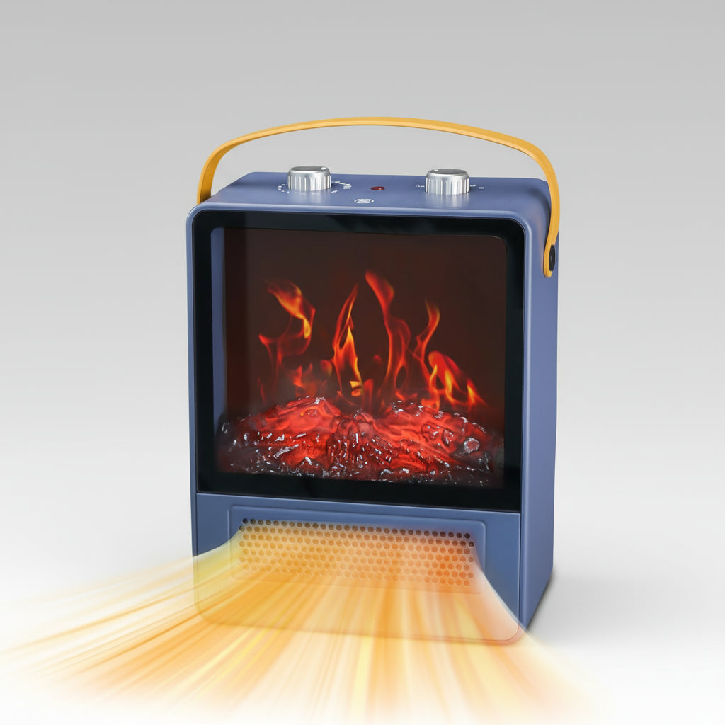 Portable Electric Fireplace Heater 1500W 3D Flame Effect