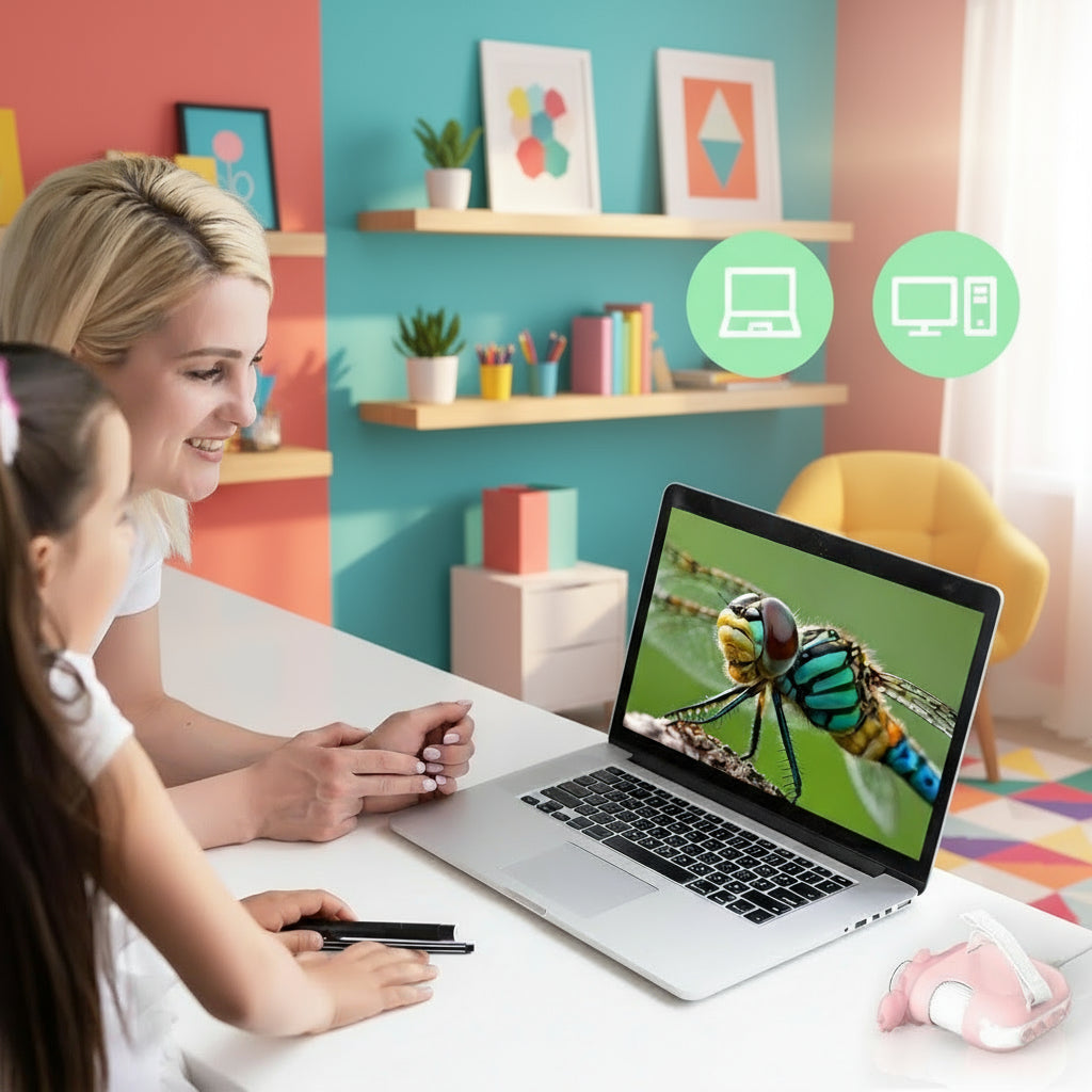 Digital Kids Microscope 3in1 LCD Handheld Science Toy 1000X Zoom