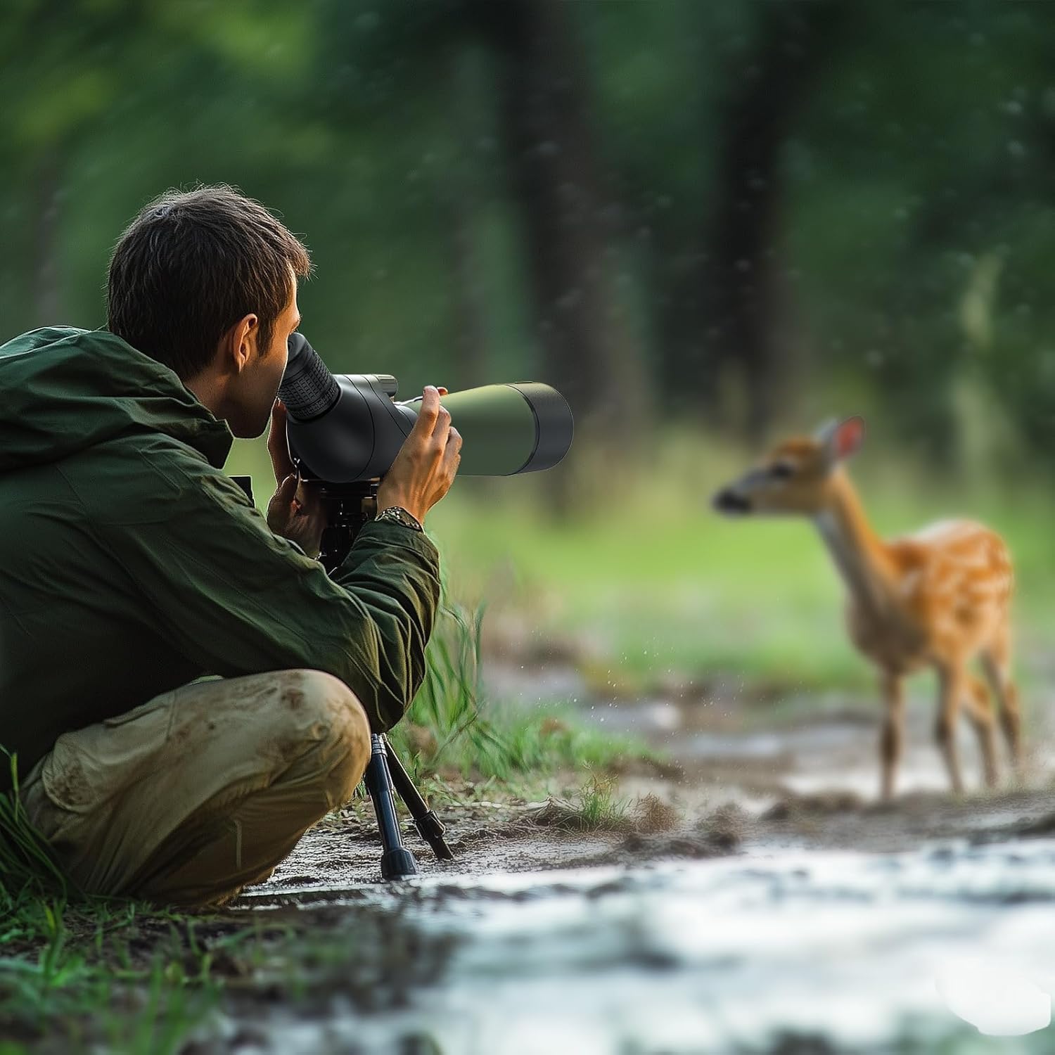 Spotting Scope 25-75x80 HD Waterproof Telescope for Bird Watching