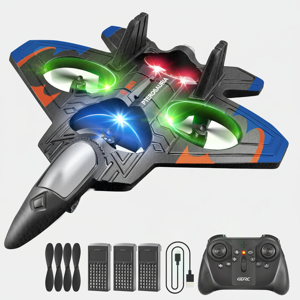 Remote Control Airplane Foam Stunt Plane LED Lights