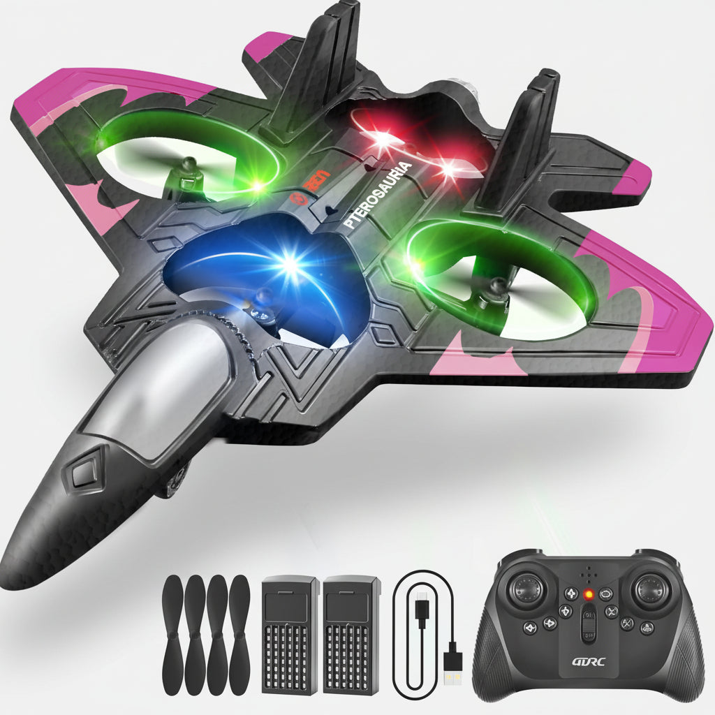 Remote Control Airplane Foam Stunt Plane LED Lights