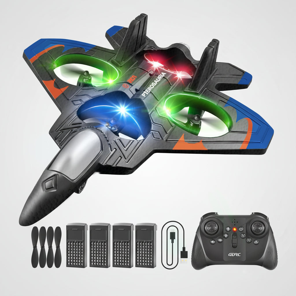 Remote Control Airplane Foam Stunt Plane LED Lights