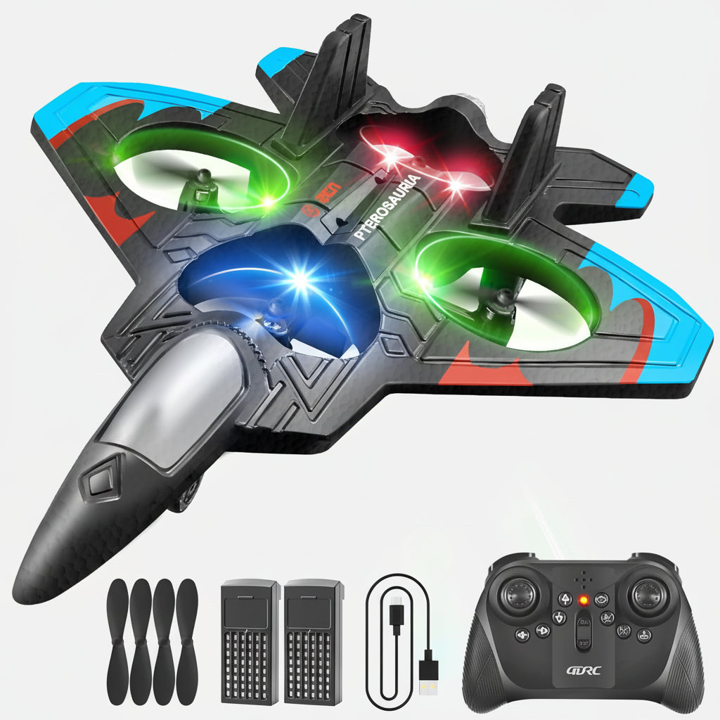 Remote Control Airplane Foam Stunt Plane LED Lights