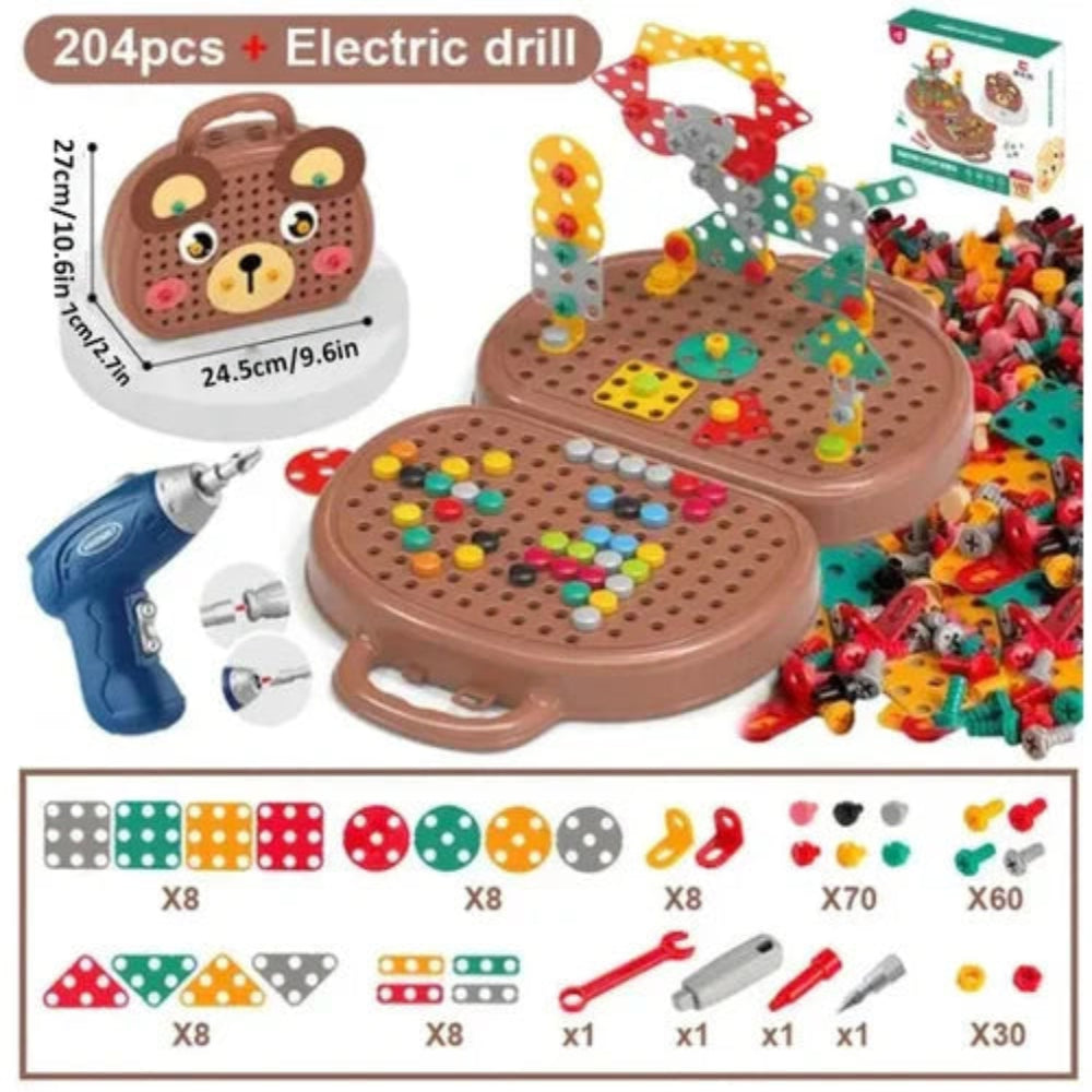 Construction Toy Drill Set STEM Educational Building Learning Kit